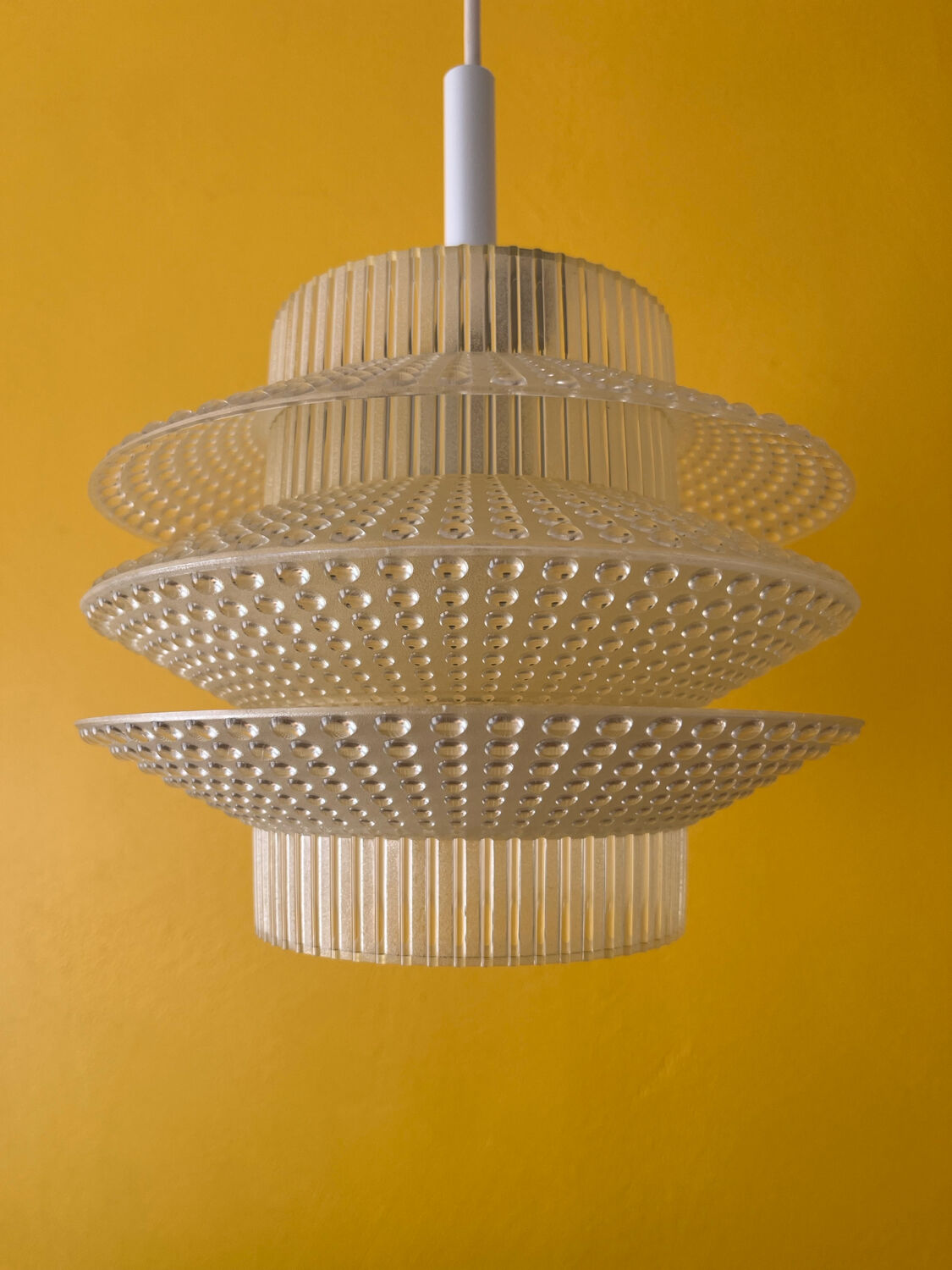 Vintage plastic lamp, space age, op art, 1960s / 1970s