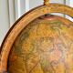 Globe bar on wheels with a rotating tray