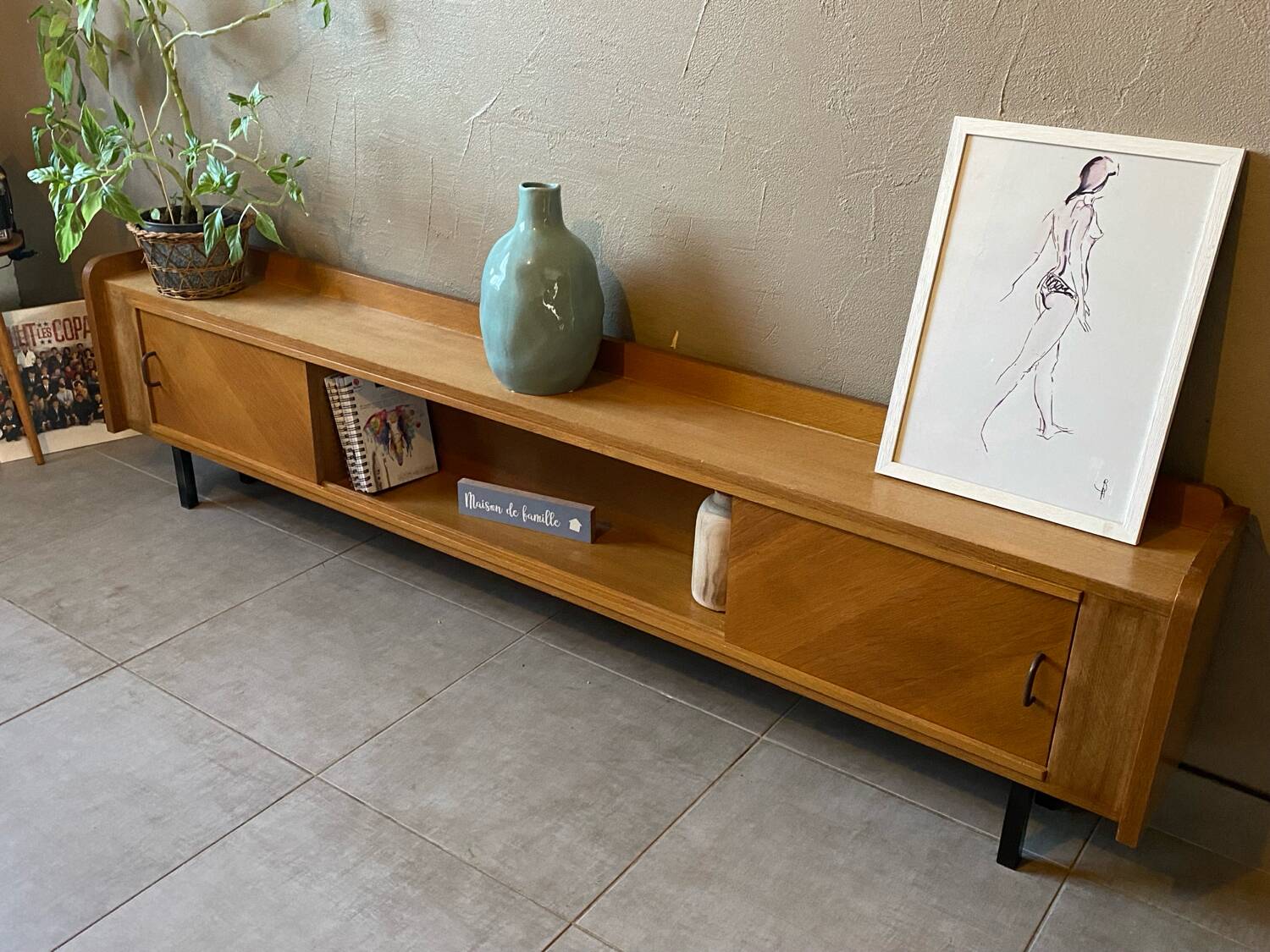 Vintage sideboard from the 60s (shallow)