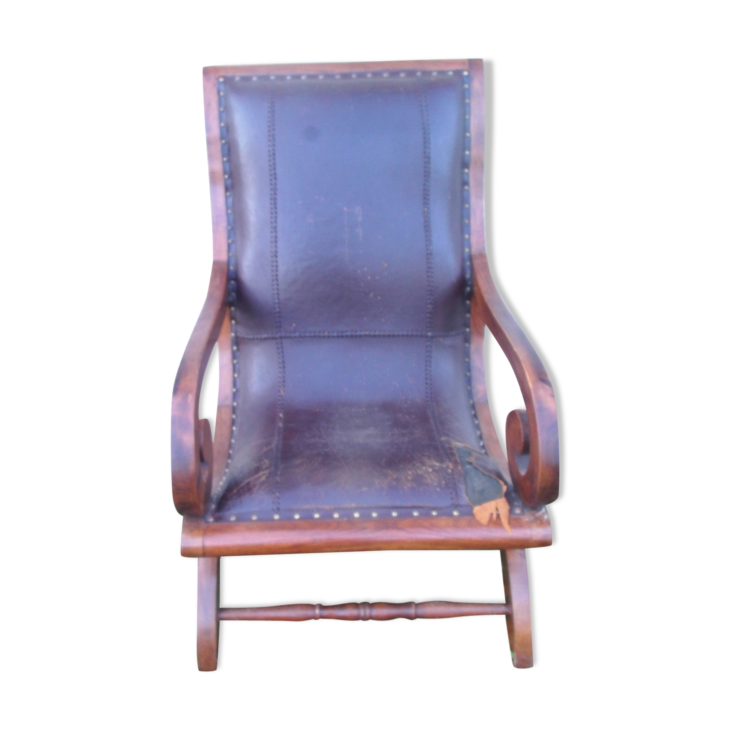 Leather seated chair