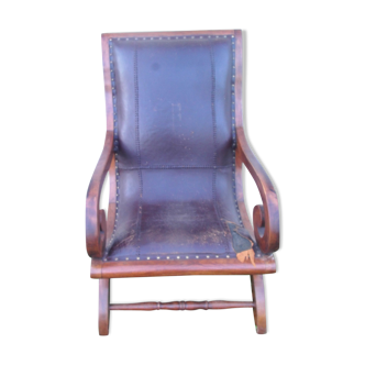 Leather seated chair