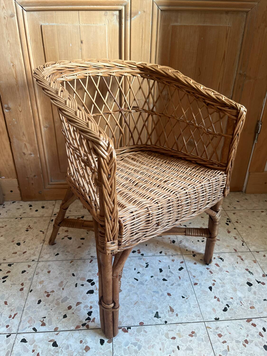 Child's wicker armchair
