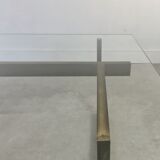 Sculptural Table low chic shabby brass of 1970