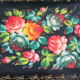 Coffret en bois laqué fleuri
