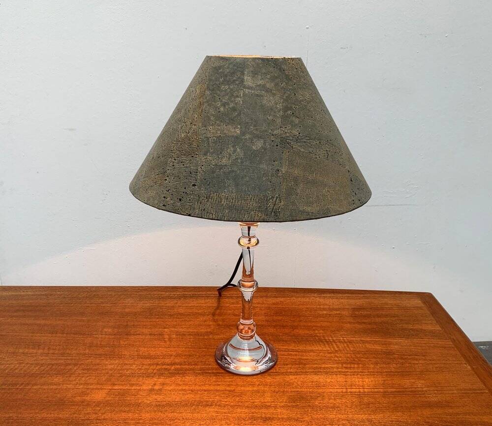 Mid-century German Tiffany glass table lamp by Ingo Maurer, 1960s.