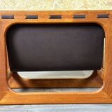 60s 70s newspaper holder Aksel Kjersgaard made of teak & leather
