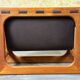 60s 70s newspaper holder Aksel Kjersgaard made of teak & leather
