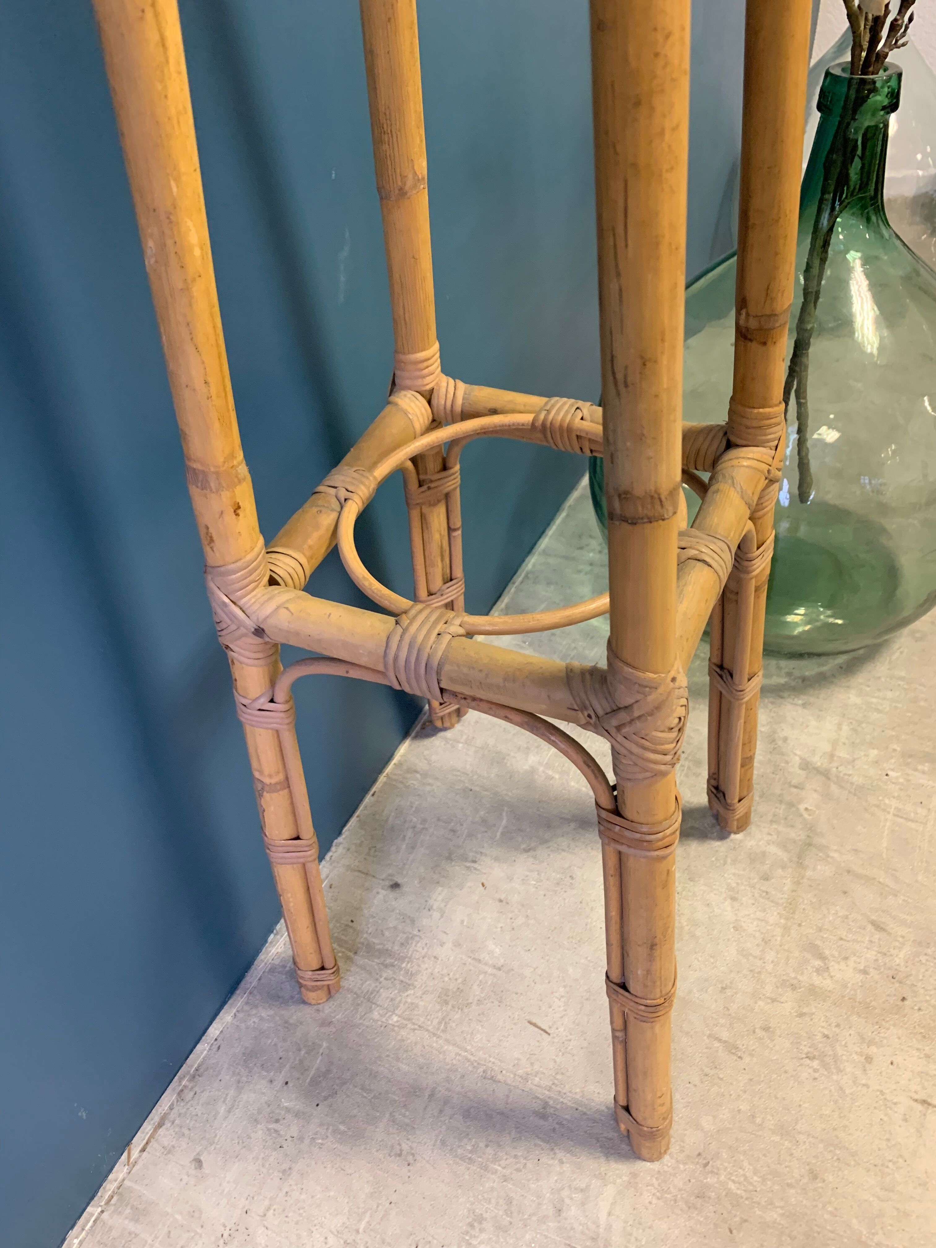 Vintage rattan side table