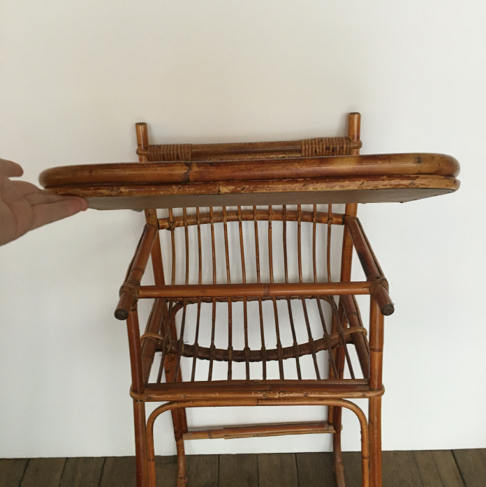 Children's rattan high chair