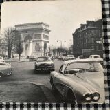 Set of 4 “The 50s” coasters. Reproduction on cork