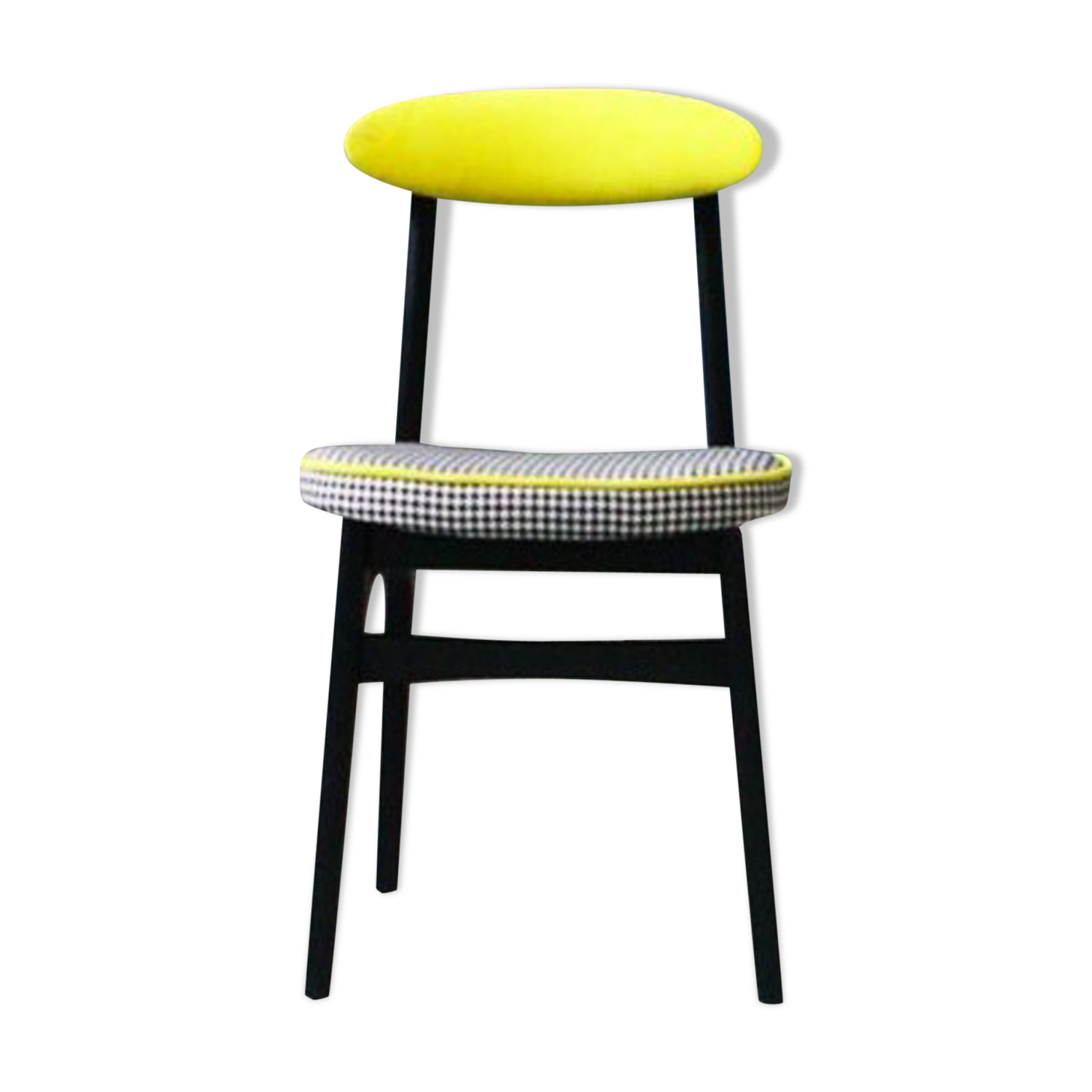 Chaise vintage "pied de poule"
