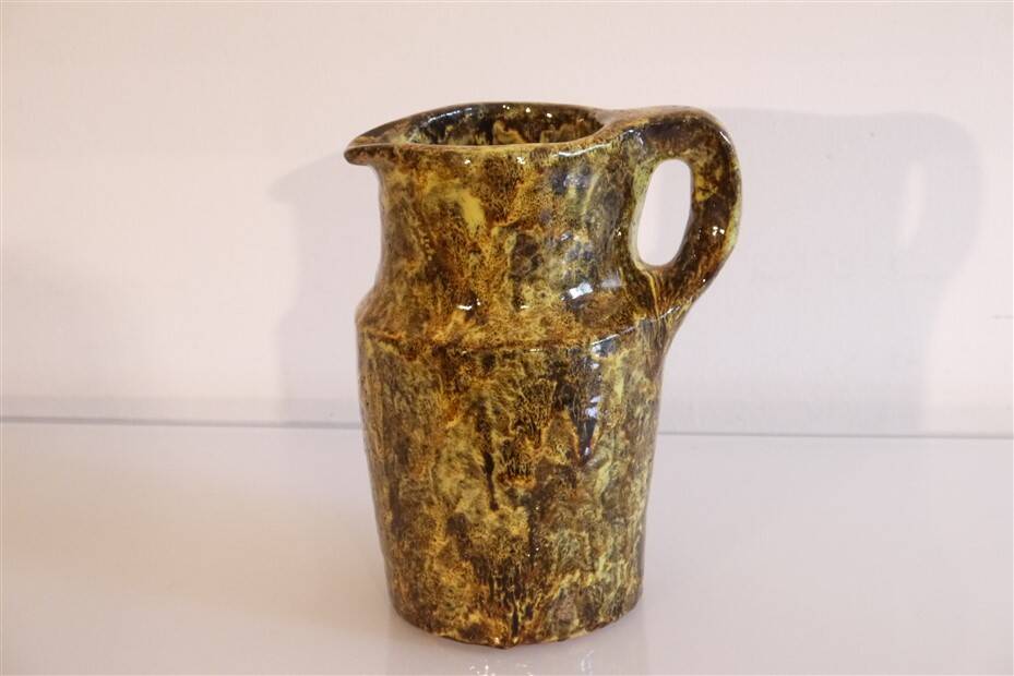 Pitcher or vase in glazed earthenware 1950