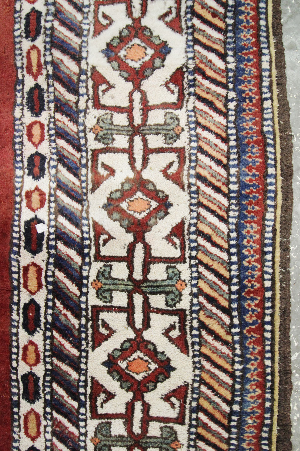 Vintage Caucasian Kazak Carpet Area Rug- 207x227cm