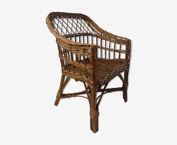 Fauteuil en rotin pour enfant