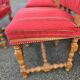 Série de six chaises  Louis  XIII en chêne