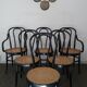 Set of 6 chairs 70s canned black bars
