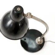 Vintage black desk lamp in Bauhaus style