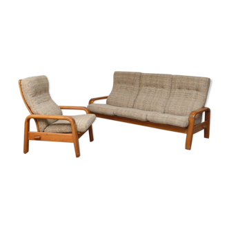 Canapé & fauteuil danois en teck, 1960