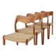 Lot de 4 chaises de salle à manger en teck par Niels Otto Møller – Modèle 71, style vintage danois