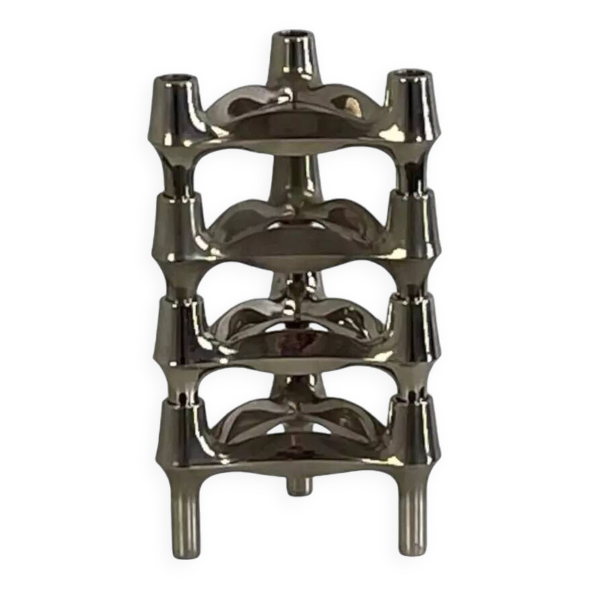 Set of 4 Nagel candle holders