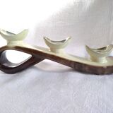 Triple ceramic candle holder