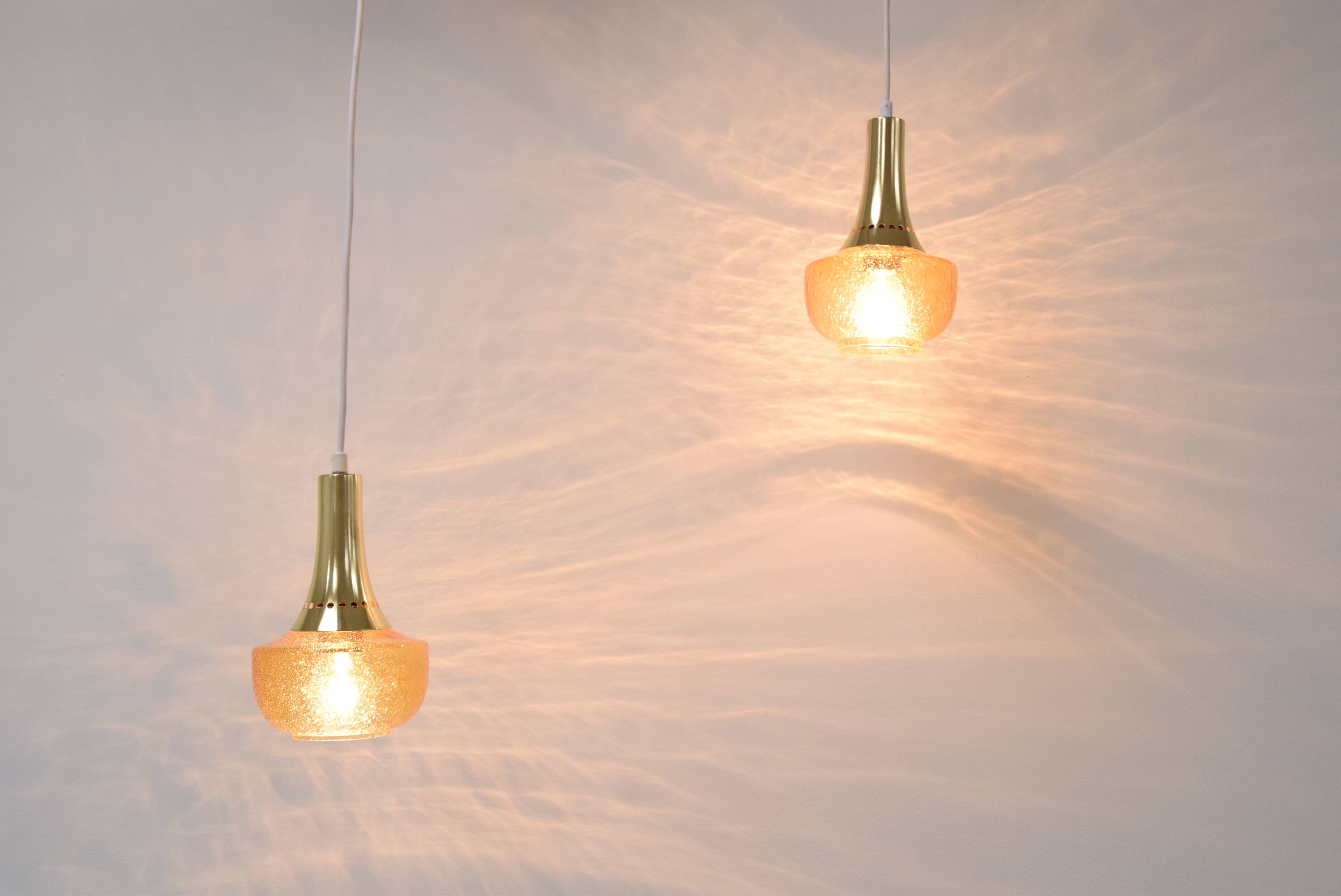 Pair of Mid-century Pendants, Czechoslovakia, 1960's.