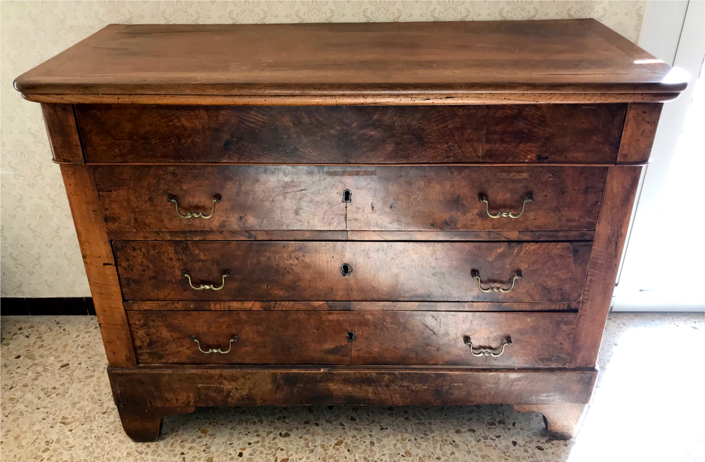 Old country chest of drawers nineteenth century