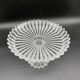 Antique crystal compote, model "Alternating Ridges", late 19th century.