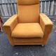 Pair of armchairs from the 70s in ochre velvet