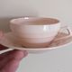 Set of 7 powder pink coffee cups Céranord Saint Amand