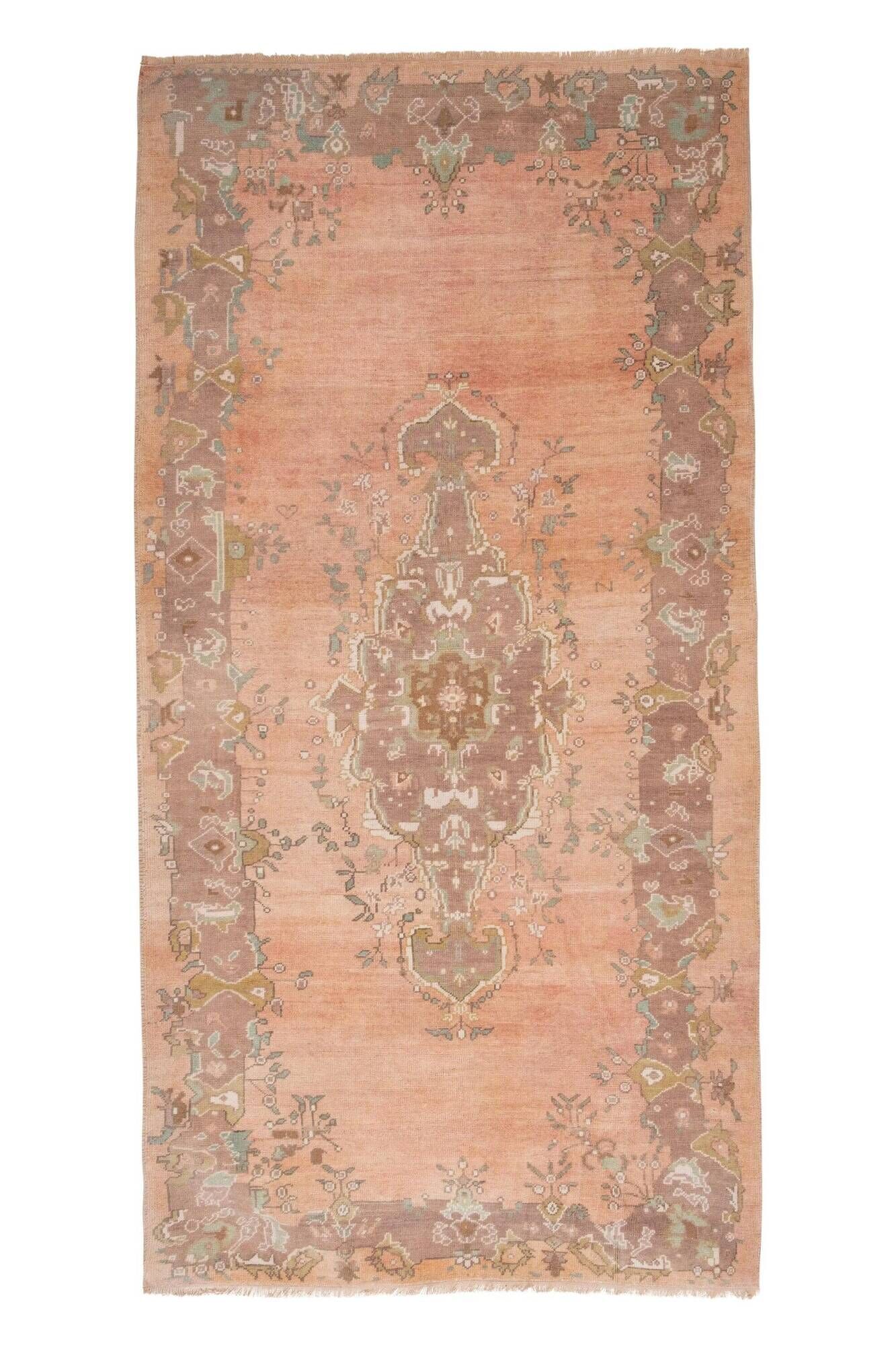 Vintage Turkish handmade rug 152x295 cm