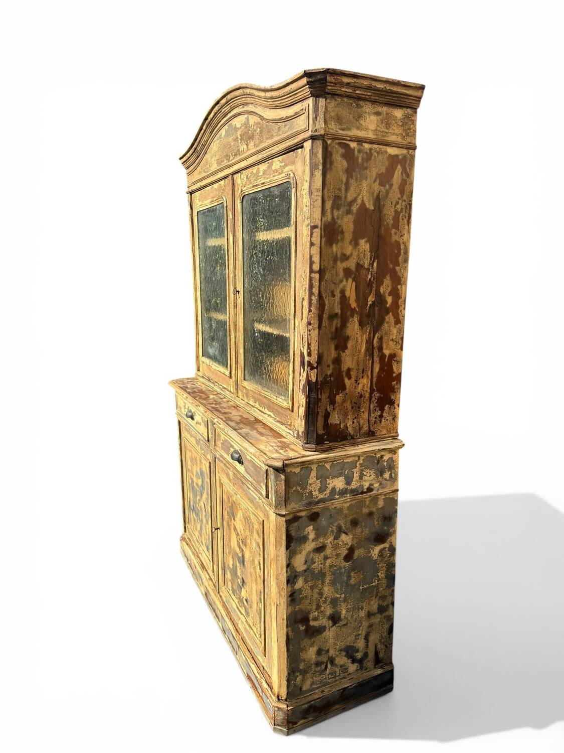 Large two-body sideboard Louis Philippe – blue beige patina