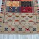 Unique and medium berber kilim, red rug, moroccan kilim, decoration rug