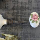 Pair of floral ceramic handles, vintage charm
