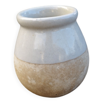 Two-tone ceramic pot, vintage - Etienne