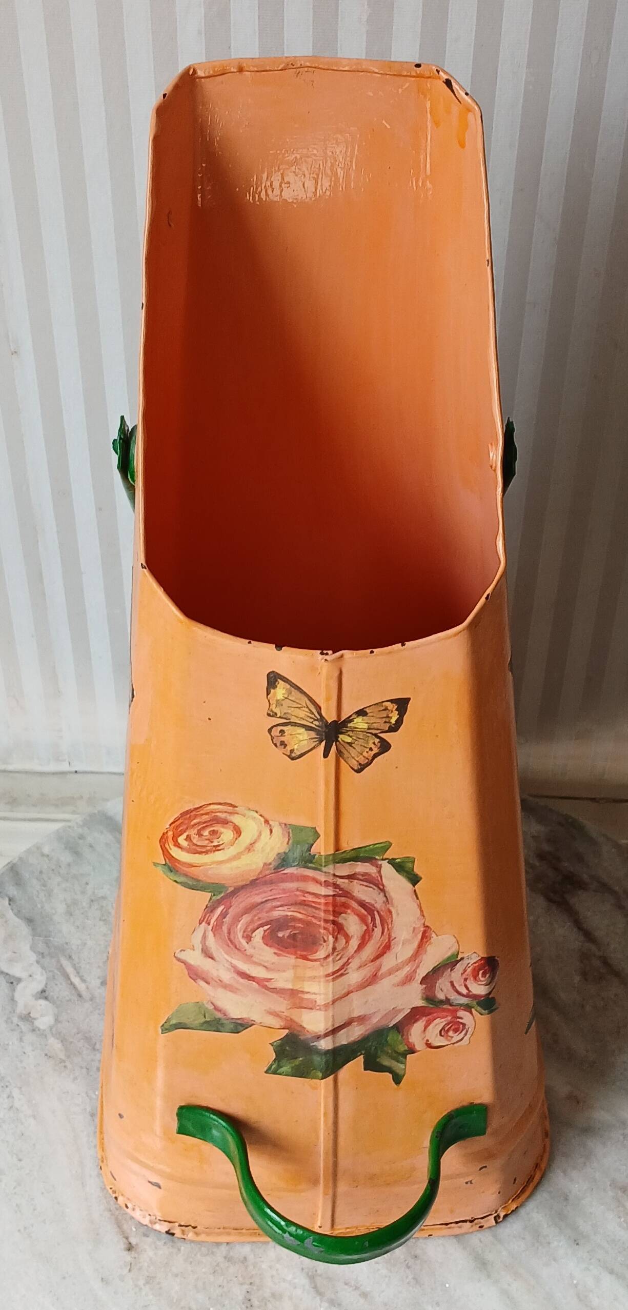 Painted zinc coal bucket