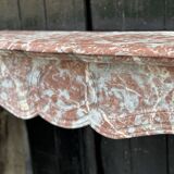 Louis XV Pompadour style fireplace in red Rance marble circa 1880