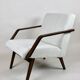Vintage white Boucle Club Armchairs, 1970s
