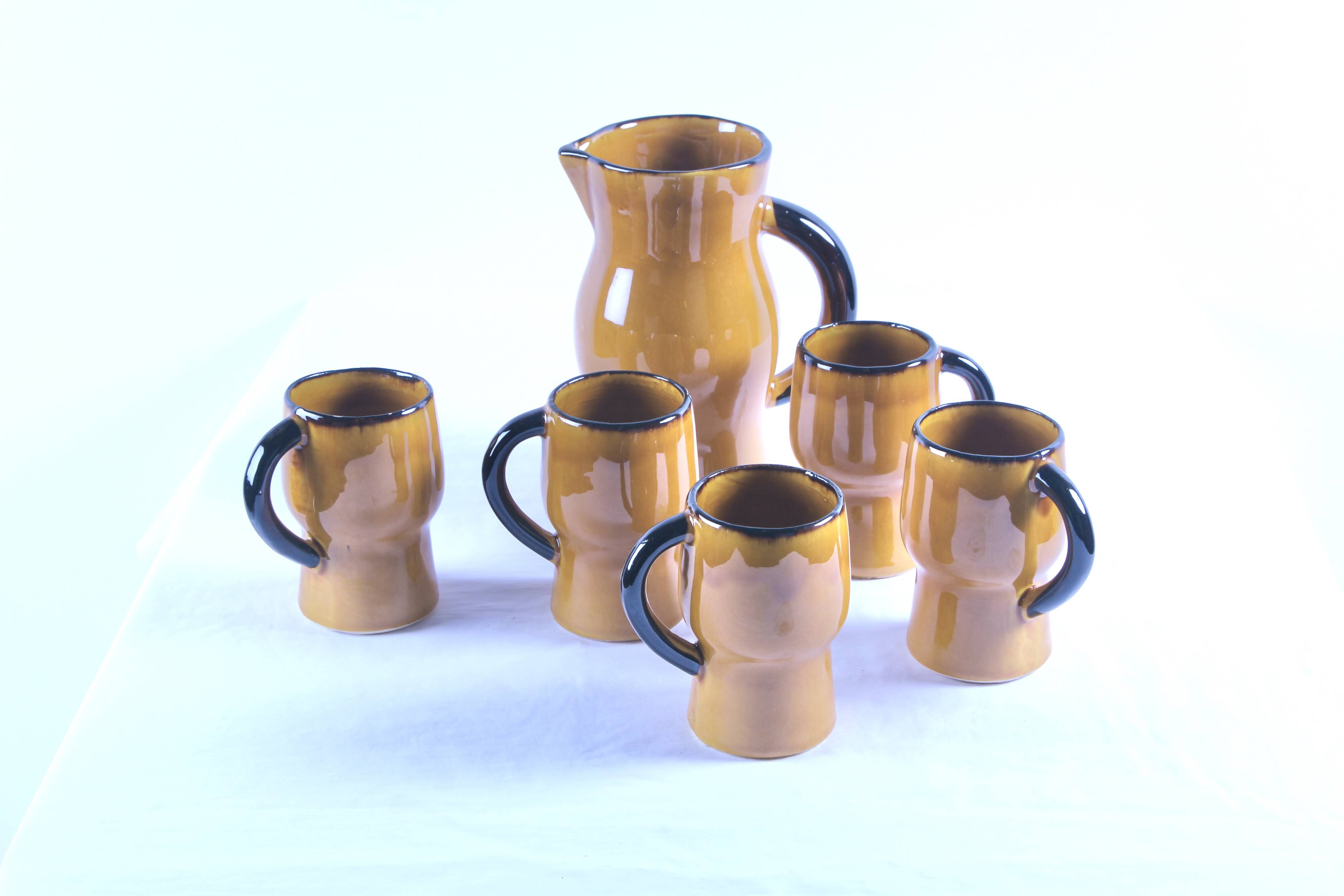 Service for orangeade or vintage beer Vallauris