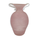 Vase/amphore rose et blanc, Murano Nason