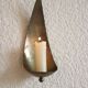 Wall candle holder in vintage brass, scandinavian