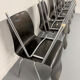 Set of 12 wooden and chrome chairs, Pagholz design from the 80s, vintage Pagwood.