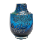 Vase en verre de Murano à inclusions de bulles 1960's