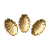 Set of 3 vintage cups in the shape of gold brass flowers