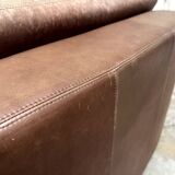 Modular leather sofa, vintage design 1970