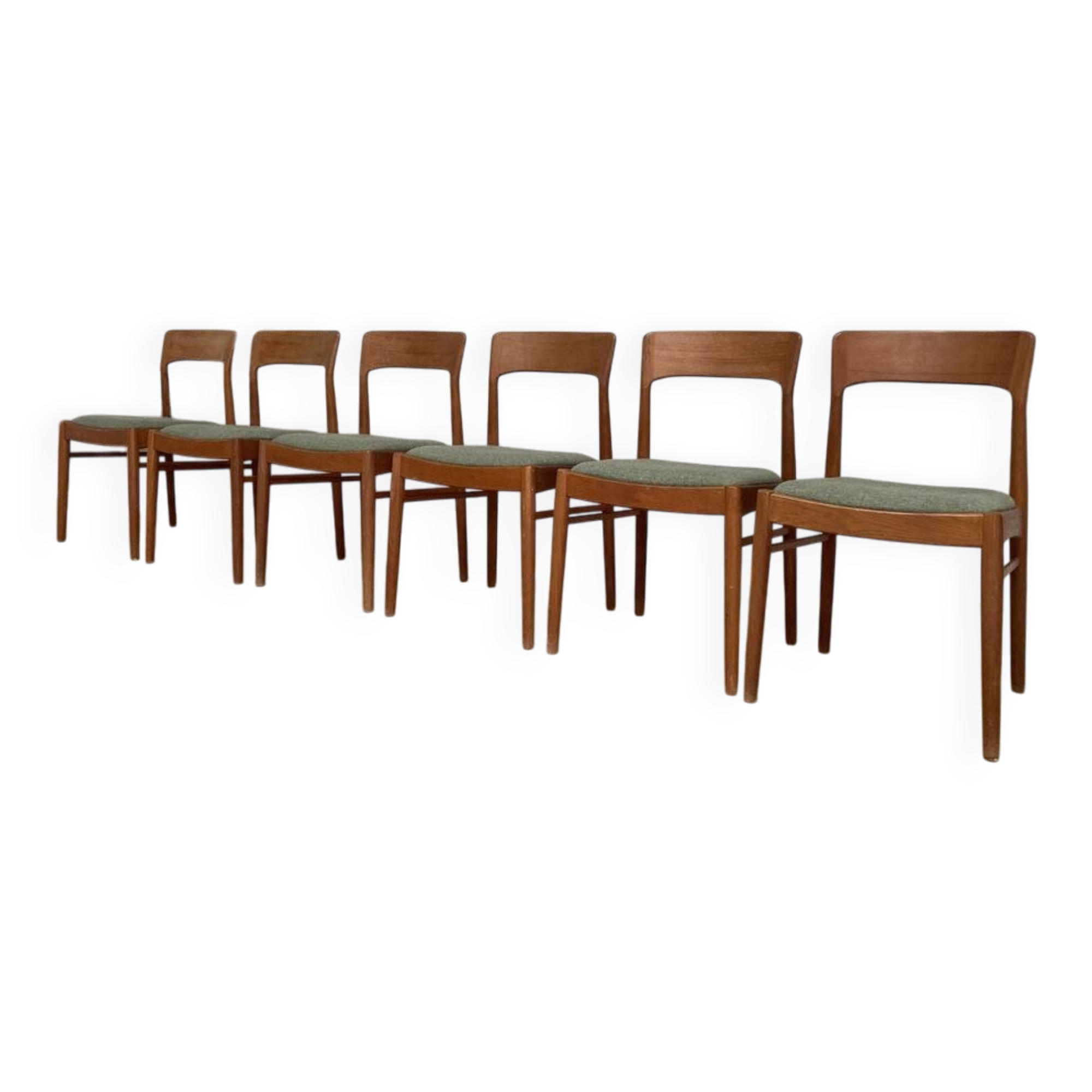Kai Kristiansen Danish Teak Dining Chair K.S. Mobler Set of 6