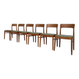 Kai Kristiansen Danish Teak Dining Chair K.S. Mobler Set of 6