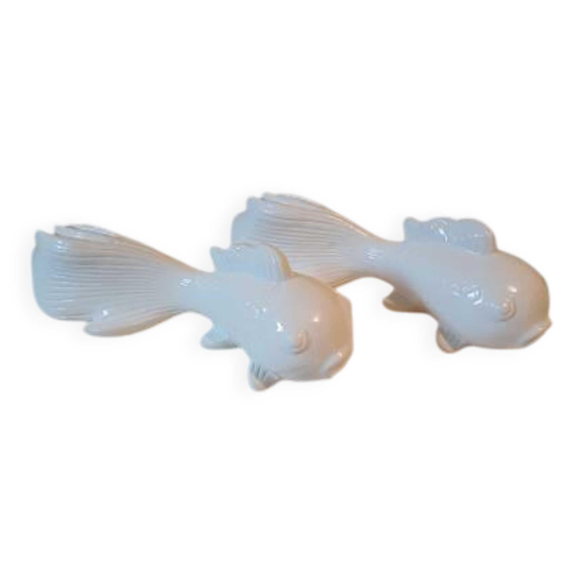 Pair of earthenware fish