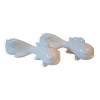 Pair of earthenware fish