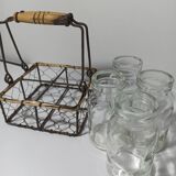 Petits vases panier métal